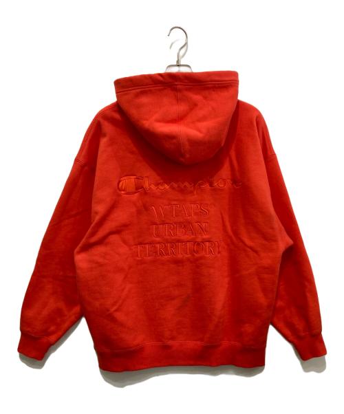 Champion（チャンピオン）Champion (チャンピオン) WTAPS (ダブルタップス) コラボプルオーバーパーカー　C8-Z110 オレンジ サイズ:LARGEの古着・服飾アイテム