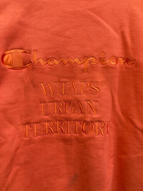 Champion（チャンピオン）Champion (チャンピオン) WTAPS (ダブルタップス) コラボプルオーバーパーカー　C8-Z110 オレンジ サイズ:LARGEの古着・服飾アイテム
