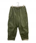 THE NORTHFACE PURPLELABELザ・ノースフェイス パープルレーベル）の古着「Ripstop Wide Cropped Field Pants」｜オリーブ