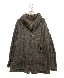 TAKAHIROMIYASHITA TheSoloIst.（タカヒロミヤシタ ザソロイスト）の古着「フィッシャーマンニットカーディガン」｜グレー