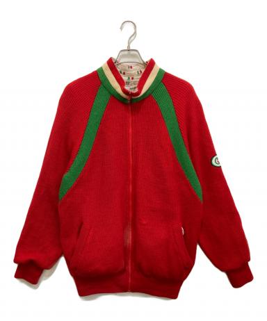 中古・古着通販】GUCCI (グッチ) 80's ウールニットジャケット レッド
