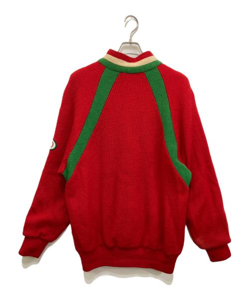 GUCCI（グッチ）GUCCI (グッチ) 80's ウールニットジャケット レッド サイズ:Lの古着・服飾アイテム