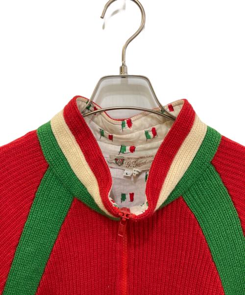 GUCCI（グッチ）GUCCI (グッチ) 80's ウールニットジャケット レッド サイズ:Lの古着・服飾アイテム