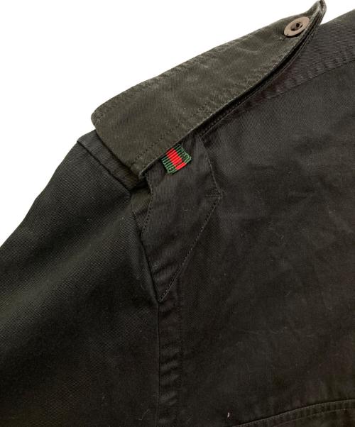 GUCCI（グッチ）GUCCI (グッチ) サファリS/Sシャツ ブラック サイズ:42　161/2の古着・服飾アイテム