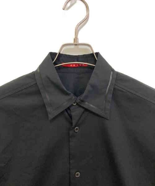 PRADA（プラダ）PRADA (プラダ) ラバープリントデザインシャツ ブラック サイズ:Mの古着・服飾アイテム