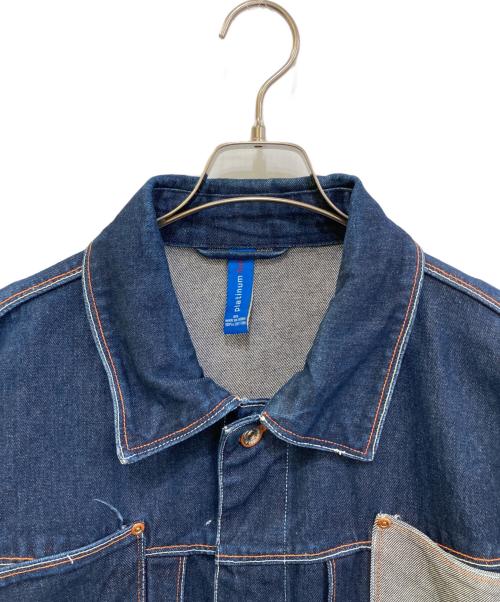 PLATINUM FUBU（プラチナムフブ）PLATINUM FUBU (プラチナムフブ) デニムジャケット インディゴ サイズ:２XLの古着・服飾アイテム