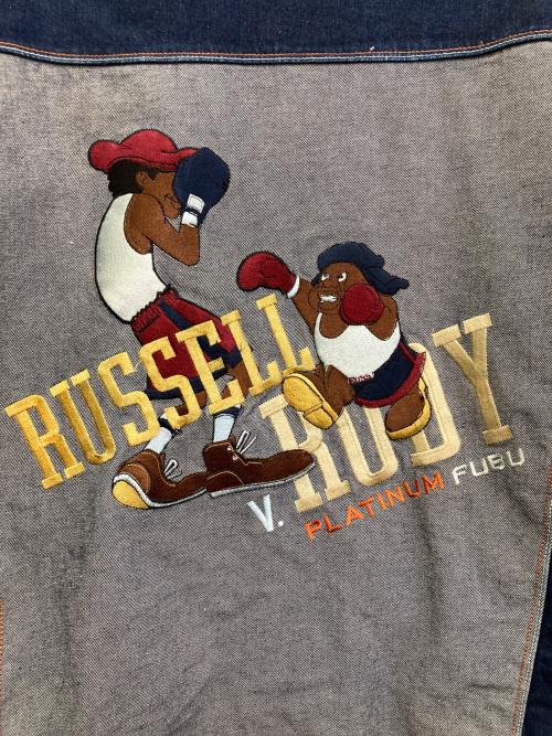 PLATINUM FUBU（プラチナムフブ）PLATINUM FUBU (プラチナムフブ) デニムジャケット インディゴ サイズ:２XLの古着・服飾アイテム