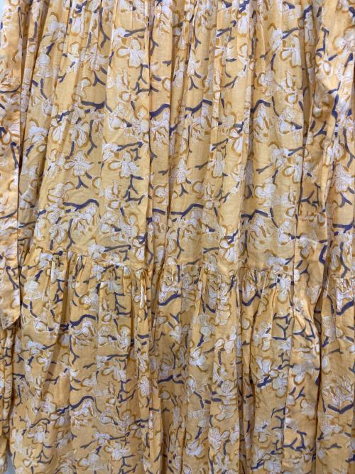 ne quittez pas（ヌキテパ）ne quittez pas (ヌキテパ) EMMEL REFINES (エメル リファインズ) 花柄ワンピース イエロー サイズ:-の古着・服飾アイテム