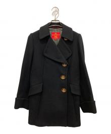 Vivienne Westwood RED LABEL（ヴィヴィアンウエストウッドレッドレーベル）の古着「オーブボタンウールメルトンコート　JC357-01-67501JJ」｜ブラック