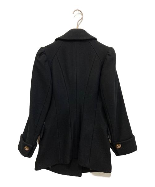 Vivienne Westwood RED LABEL（ヴィヴィアンウエストウッドレッドレーベル）Vivienne Westwood RED LABEL (ヴィヴィアンウエストウッドレッドレーベル) オーブボタンウールメルトンコート　JC357-01-67501JJ ブラック サイズ:2の古着・服飾アイテム
