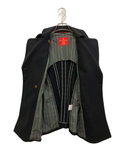 Vivienne Westwood RED LABEL（ヴィヴィアンウエストウッドレッドレーベル）Vivienne Westwood RED LABEL (ヴィヴィアンウエストウッドレッドレーベル) オーブボタンウールメルトンコート　JC357-01-67501JJ ブラック サイズ:2の古着・服飾アイテム