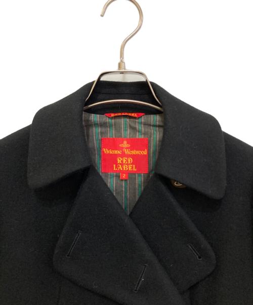 Vivienne Westwood RED LABEL（ヴィヴィアンウエストウッドレッドレーベル）Vivienne Westwood RED LABEL (ヴィヴィアンウエストウッドレッドレーベル) オーブボタンウールメルトンコート　JC357-01-67501JJ ブラック サイズ:2の古着・服飾アイテム
