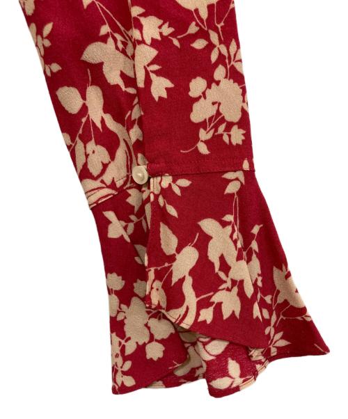 POLO RALPH LAUREN（ポロ・ラルフローレン）POLO RALPH LAUREN (ポロ・ラルフローレン) 総柄ワンピース レッドの古着・服飾アイテム