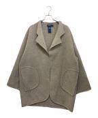 POLO RALPH LAURENポロ・ラルフローレン）の古着「ウールアクリルノーカラーコート」｜グレー