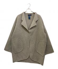 POLO RALPH LAUREN（ポロ・ラルフローレン）の古着「ウールアクリルノーカラーコート」｜グレー