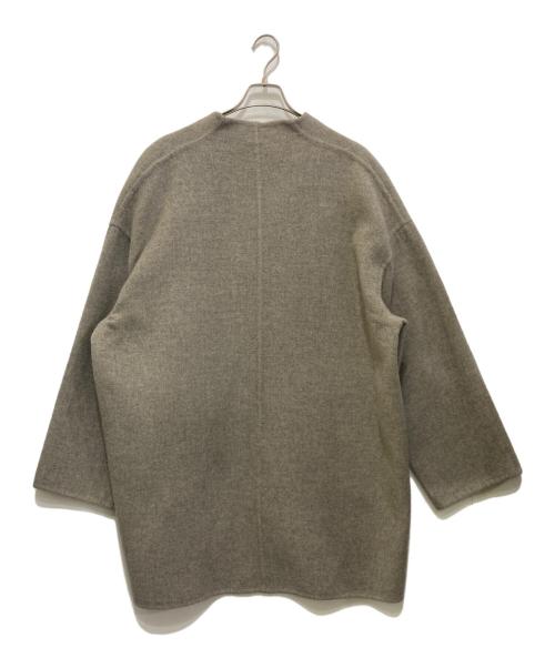 POLO RALPH LAUREN（ポロ・ラルフローレン）POLO RALPH LAUREN (ポロ・ラルフローレン) ウールアクリルノーカラーコート グレー サイズ:Lの古着・服飾アイテム