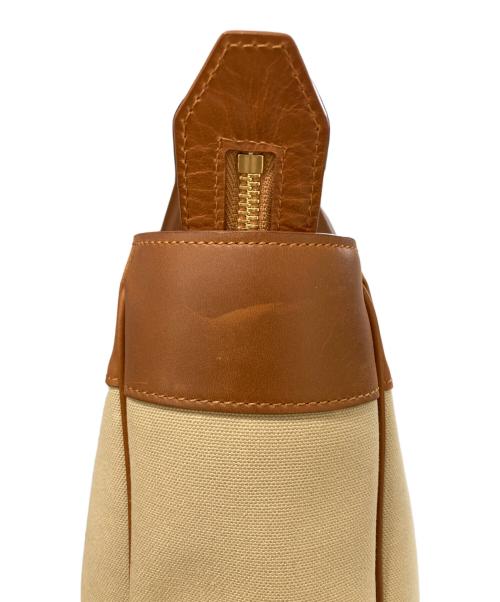 dunhill（ダンヒル）dunhill (ダンヒル) レザーコンビ キャンバストートバッグ ブラウンの古着・服飾アイテム