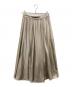 MACKINTOSH LONDON（マッキントッシュ ロンドン）の古着「レザーライクサテンプリーツスカート　G5S03-320-06」｜ベージュ