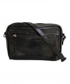 PORTERポーター）の古着「スクエアレザーショルダーバッグ」｜ブラック