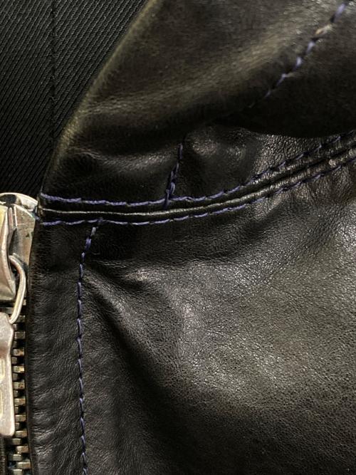 古着（フルギ）古着 (フルギ) フーデットレザージャケット ブラック サイズ:実寸参照の古着・服飾アイテム