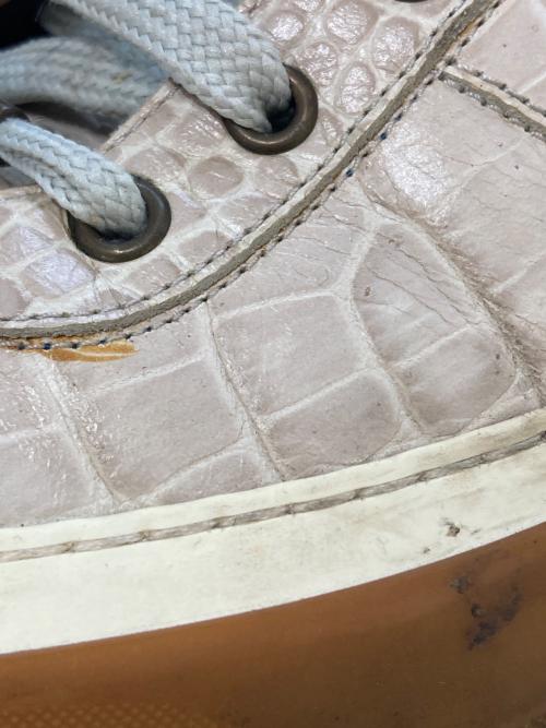 JIMMY CHOO（ジミーチュウ）JIMMY CHOO (ジミーチュウ) 型押しハイカットスニーカー グレー サイズ:42の古着・服飾アイテム