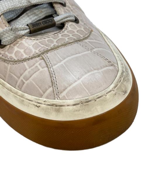 JIMMY CHOO（ジミーチュウ）JIMMY CHOO (ジミーチュウ) 型押しハイカットスニーカー グレー サイズ:42の古着・服飾アイテム