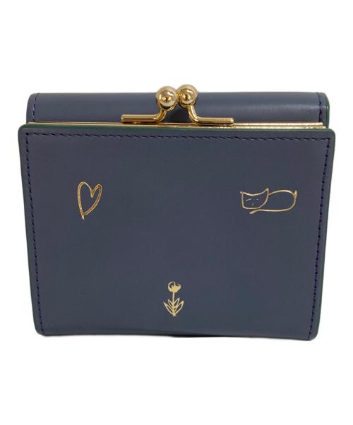 PAUL SMITH（ポールスミス）PAUL SMITH (ポールスミス) ミックスドゥードゥル がま口3つ折り財布 ネイビーの古着・服飾アイテム