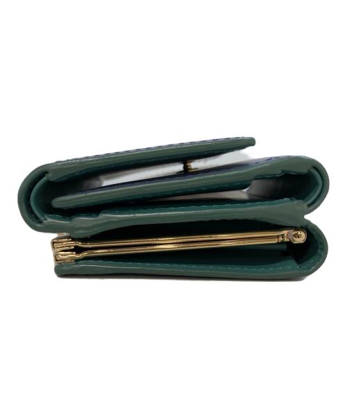 PAUL SMITH（ポールスミス）PAUL SMITH (ポールスミス) ミックスドゥードゥル がま口3つ折り財布 ネイビーの古着・服飾アイテム