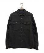 RICK OWENSリックオウエンス）の古着「OUTER SHIRT」｜ブラウンブラック