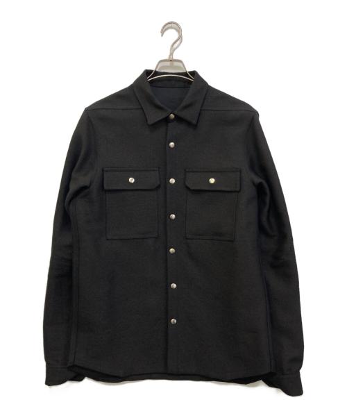 RICK OWENS（リックオウエンス）RICK OWENS (リックオウエンス) OUTER SHIRT ブラウンブラック サイズ:48の古着・服飾アイテム