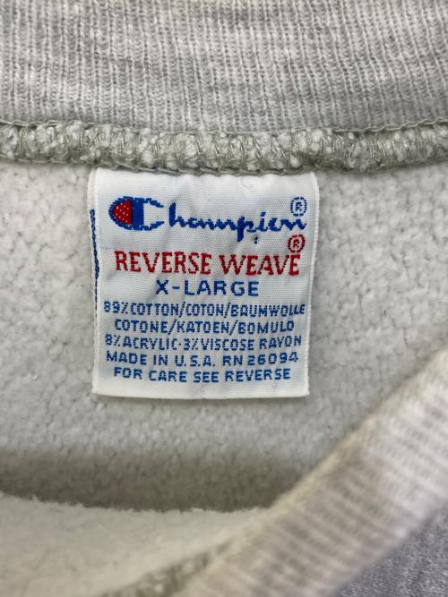 Champion REVERSE WEAVE（チャンピオン リバース ウィーブ）Champion REVERSE WEAVE (チャンピオン リバース ウィーブ) 90`s リバースウィーブスウェット グレー サイズ:XLの古着・服飾アイテム