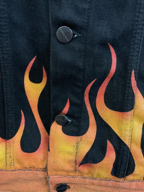 Palm Angels（パーム エンジェルス）Palm Angels (パーム エンジェルス) Burning デニムジャケット ブラック サイズ:Mの古着・服飾アイテム