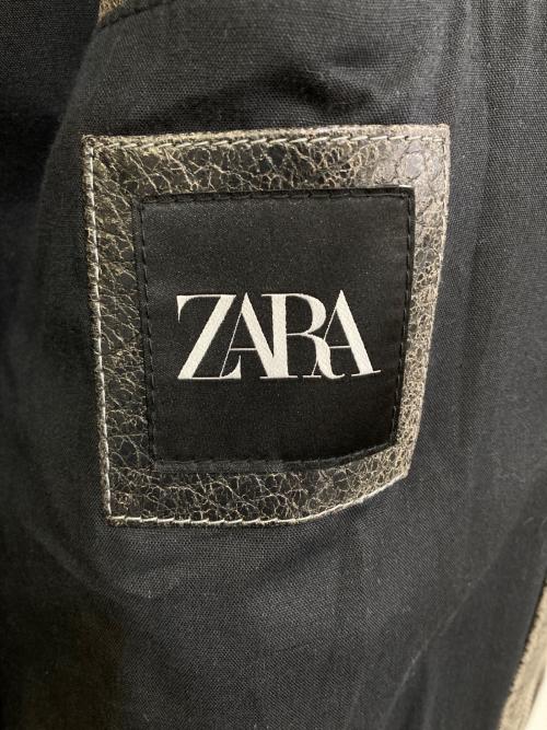 ZARA（ザラ）ZARA (ザラ) ヴィンテージ加工ラムレザージャケット ブラック サイズ:Mの古着・服飾アイテム