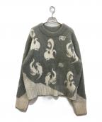 FenG CHen WANGフェンチェンワン）の古着「Jacquard Pullover Sweater」｜グレー