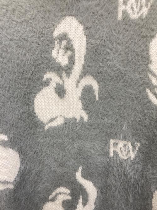 FenG CHen WANG（フェンチェンワン）FENG CHEN WANG (フェンチェンワン) Jacquard Pullover Sweater グレー サイズ:Ｍの古着・服飾アイテム