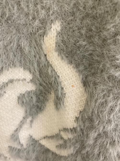 FenG CHen WANG（フェンチェンワン）FENG CHEN WANG (フェンチェンワン) Jacquard Pullover Sweater グレー サイズ:Ｍの古着・服飾アイテム