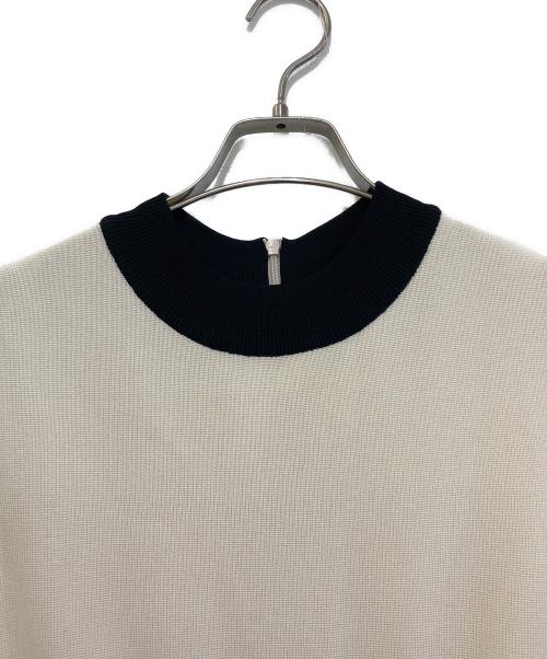 Maglie le cassetto（マーリエ ル カセット）Maglie le cassetto (マーリエ ル カセット) バイカラーニットワンピース 51-30172201 アイボリー サイズ:9の古着・服飾アイテム