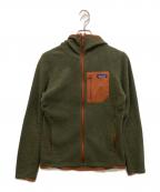 Patagoniaパタゴニア）の古着「R1 AIR FULL-ZIP HOODY」｜オリーブ