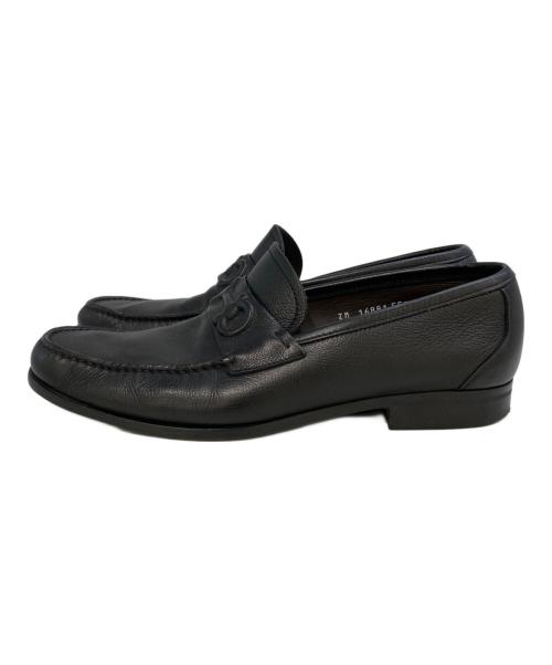 Salvatore Ferragamo（サルヴァトーレ フェラガモ）Salvatore Ferragamo (サルヴァトーレ フェラガモ) ガンチーニビットローファー　16881 ブラック サイズ:8　1/2の古着・服飾アイテム