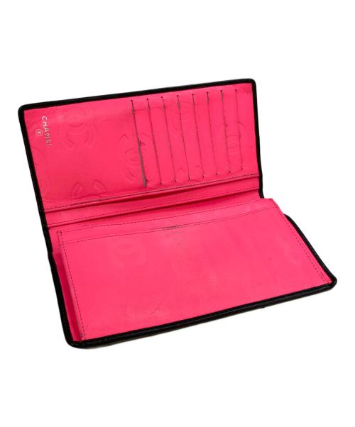 CHANEL（シャネル）CHANEL (シャネル) カンボンライン ココマーク長財布 ブラックの古着・服飾アイテム