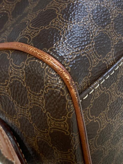 CELINE（セリーヌ）CELINE (セリーヌ) マカダム柄ミニボストンバッグ ブラウンの古着・服飾アイテム
