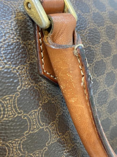 CELINE（セリーヌ）CELINE (セリーヌ) マカダム柄ミニボストンバッグ ブラウンの古着・服飾アイテム
