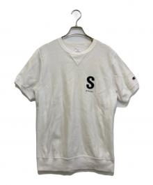 stussy×Champion（ステューシー×チャンピオン）の古着「半袖スウェット」｜ホワイト
