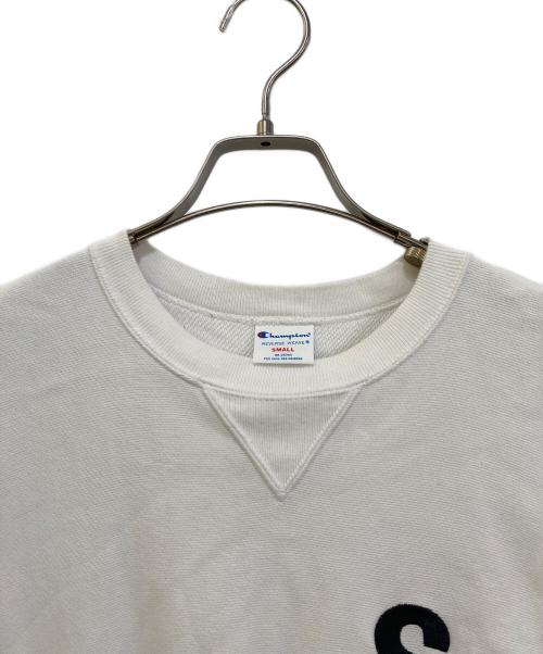 stussy（ステューシー）stussy (ステューシー) Champion (チャンピオン) 半袖スウェット ホワイト サイズ:Sの古着・服飾アイテム