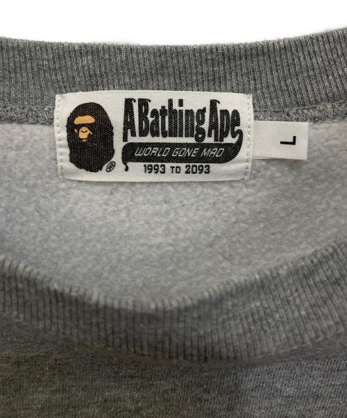 A BATHING APE（ア ベイシング エイプ）A BATHING APE (ア ベイシング エイプ) プリントスウェット グレー サイズ:Lの古着・服飾アイテム