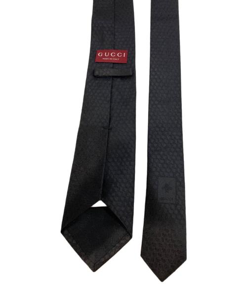 GUCCI（グッチ）GUCCI (グッチ) シルクネクタイ ブラック サイズ:148×7の古着・服飾アイテム