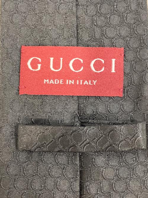 GUCCI（グッチ）GUCCI (グッチ) シルクネクタイ ブラック サイズ:148×7の古着・服飾アイテム
