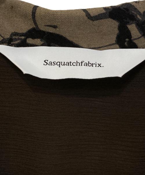 SASQUATCHfabrix.（サスクワッチファブリックス）SASQUATCHfabrix. (サスクワッチファブリックス) FLOWER SKETCH シャツ ブラウン サイズ:Mの古着・服飾アイテム