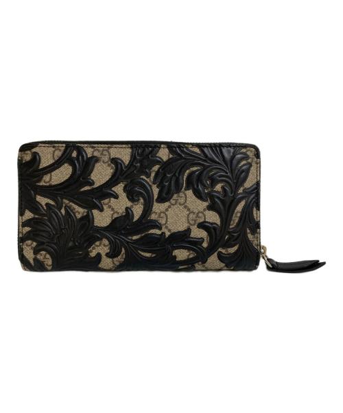 GUCCI（グッチ）GUCCI (グッチ) GGスプリームラウンド長財布　410102 ブラウンの古着・服飾アイテム