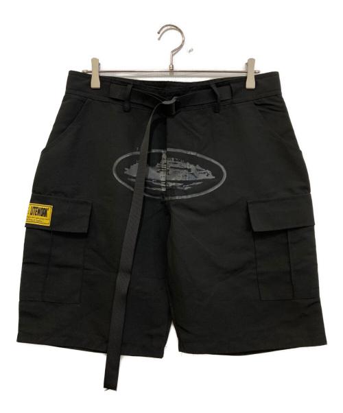 Corteiz（コーテイズ）Corteiz (コーテイズ) リップストップハーフパンツ ブラック サイズ:Mの古着・服飾アイテム